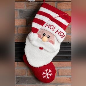 Glitzhome 19"L 3D Hooked Stocking Santa